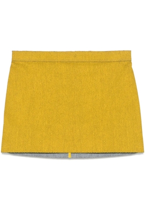 Rick Owens coated-finish mini skirt - Yellow