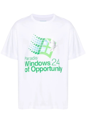 3PARADIS Windows Hologram cotton T-shirt - White