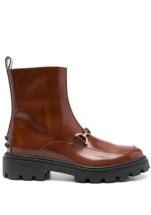 Tod's leather ankle boots - Brown