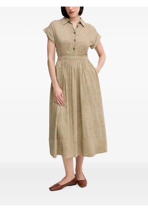 Pedro Del Hierro gathered-waist shirt dress - Neutrals