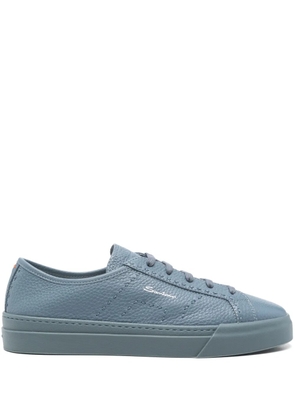 Santoni leather sneakers - Blue
