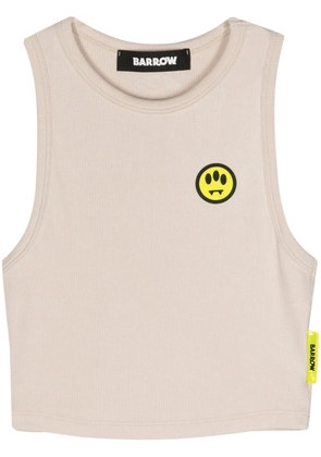 BARROW rubberised-logo tank top - Neutrals