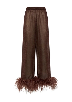 Oséree Lumière Plumage trousers - Brown