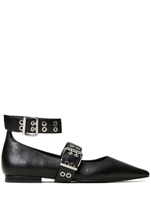 TWINSET strap-detail ballet flats - Black