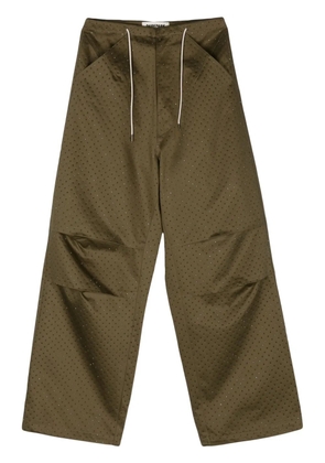 DARKPARK Daisy rhinestone-embellished palazzo pants - Green