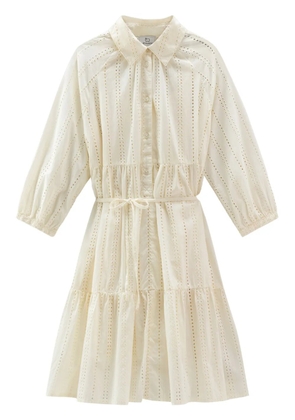 Woolrich broderie anglaise cotton shirtdress - Neutrals