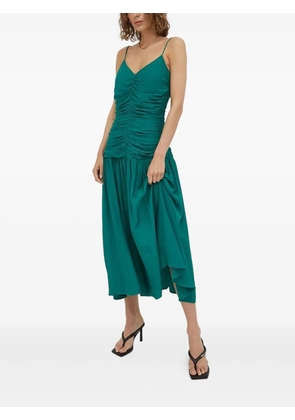 lovechild ruched midi day dress - Green