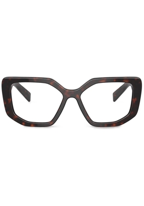 Prada Eyewear logo-print glasses - Brown