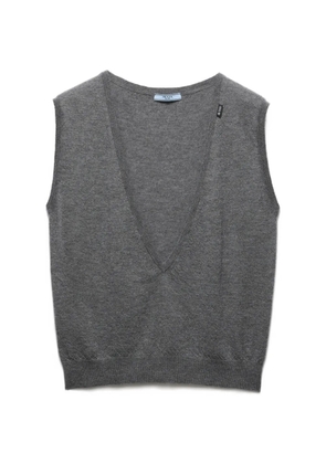 Prada cashmere V-neck vest - Grey