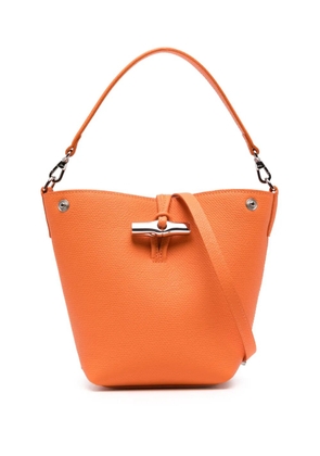 Longchamp XS Le Roseau Essential leather bucket bag - Orange