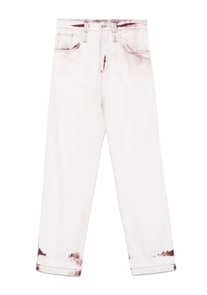 FEDERICO CINA bleached-effect trousers - Pink