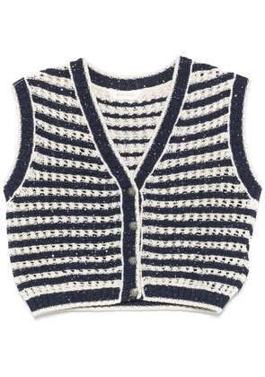 Palm Angels striped knit vest - Blue