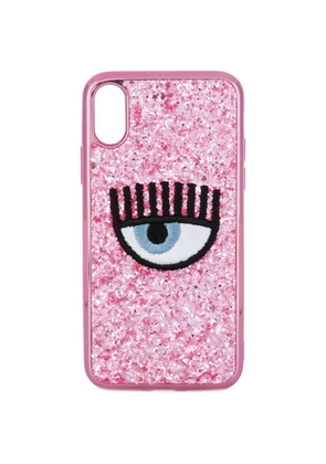Chiara Ferragni sequin-embellished glitter Eye iPhone X cover - Black