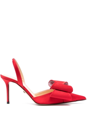 MACH & MACH 80mm bow-detail pumps - Red
