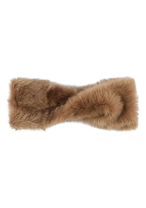 Tod's shearling scarf - Brown