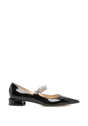 Jimmy Choo Bing crystal-embellished flat pumps - Black