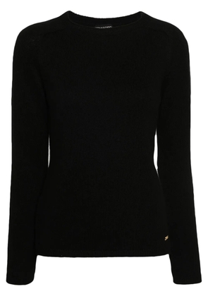 TOM FORD logo-plaque cashmere jumper - Black