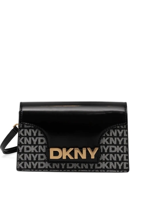 DKNY logo-plaque satchel bag - Black