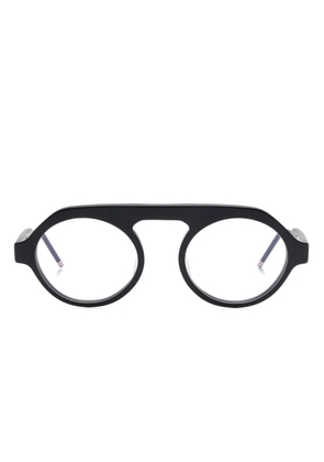 Thom Browne Eyewear RWB-stripe sunglasses - Black