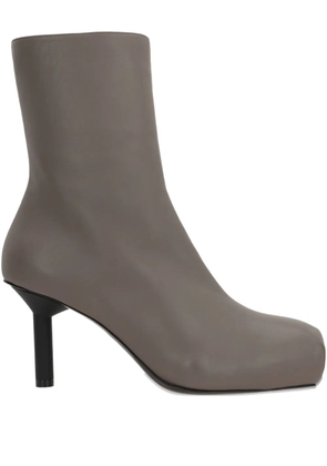 ALAINPAUL 80MM square-toe zip boots - Neutrals