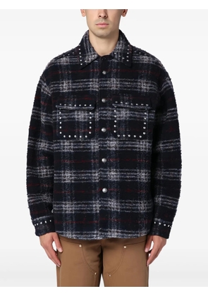 Palm Angels checked shirt jacket - Blue