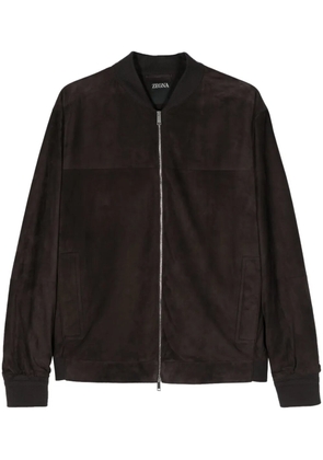 Zegna suede bomber jacket - Black