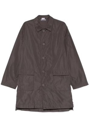 Thom Browne logo-print parka - Grey