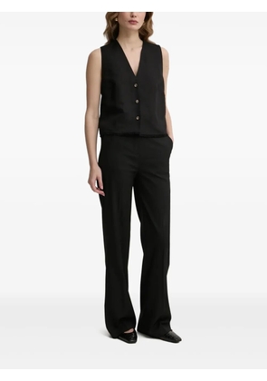 IVY OAK button-front fringed top - Black