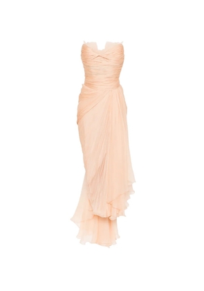 Maria Lucia Hohan Jolie strapless ruffled midi dress - Neutrals