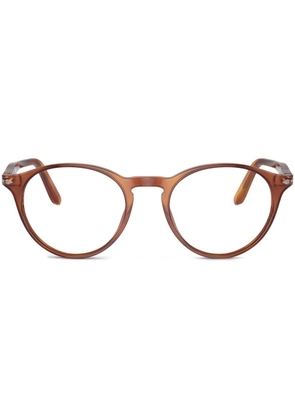 Persol round frame glasses - Brown
