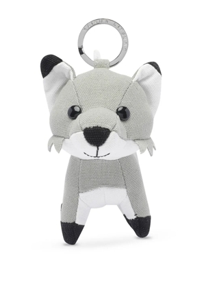 Maison Kitsuné Fox-charm keyring - Grey