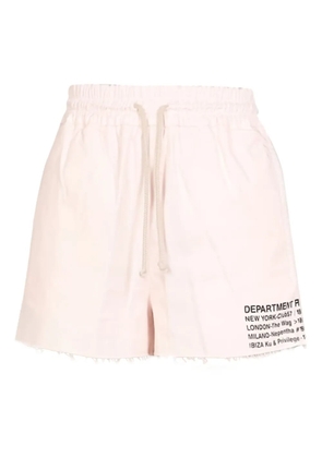 Department 5 drawstring frayed shorts - Pink