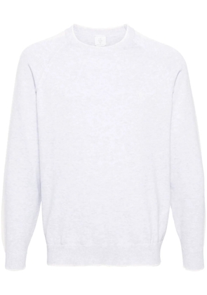 Eleventy stripe-detail cotton jumper - Grey