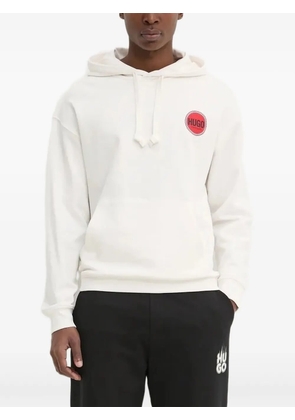HUGO logo-print hoodie - White