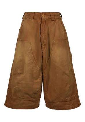 Willy Chavarria cotton wide-leg shorts - Brown