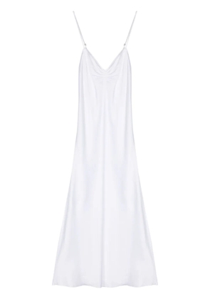 Forte Forte plissé satin midi dress - White