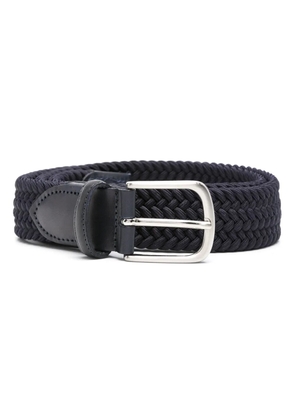 ERALDO leather-trim interwoven belt - Blue