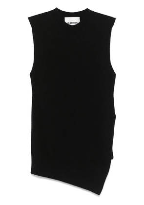 Jil Sander side-slits vest - Black