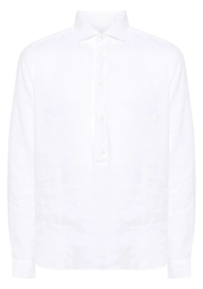 D4.0 plain linen shirt - White