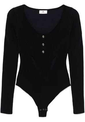 Elisabetta Franchi fine-ribbed bodysuit - Blue