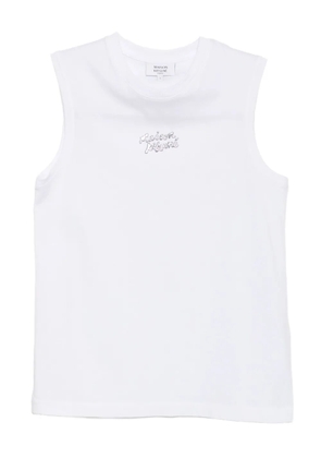 Maison Kitsuné metallic tank top - White