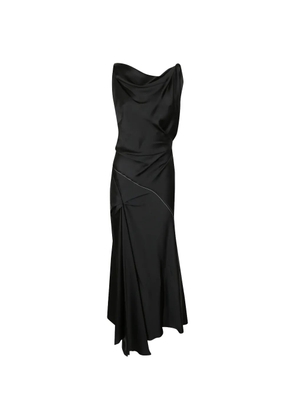 Victoria Beckham Posy asymmetric draped midi dress - Black