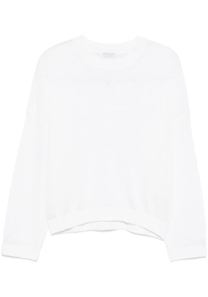 Brunello Cucinelli sequin-embellished sweater - White