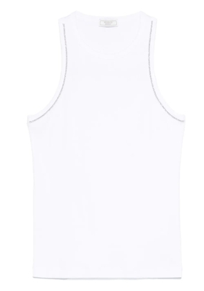 Peserico beaded trim-detail top - White