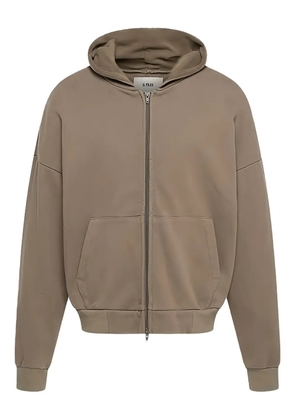 O.FILES Origami zip-up hoodie - Neutrals