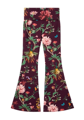 La DoubleJ floral flared trousers - Purple