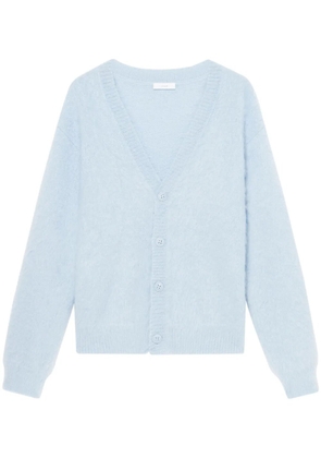 1989 STUDIO logo-print brushed cardigan - Blue