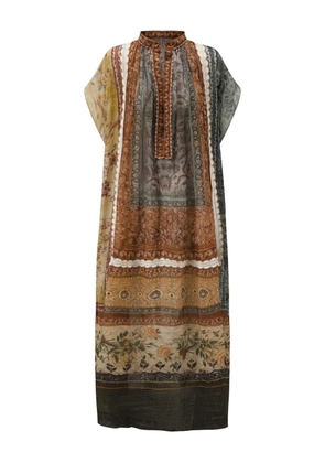 INTO THE EAST abstract-pattern dress - Brown