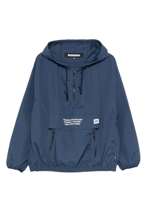 Neighborhood logo-print hooded jacket - Blue