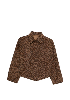 Salvatore Santoro animal-print jacket - Brown